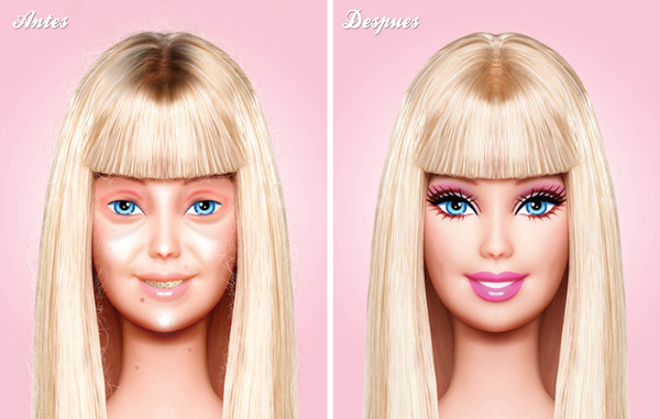 barbie no makeup