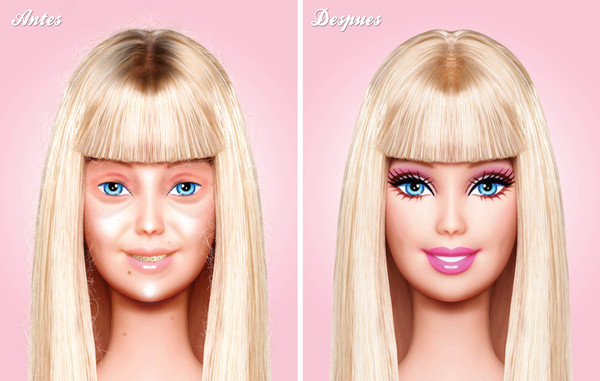 barbie doll with bangs